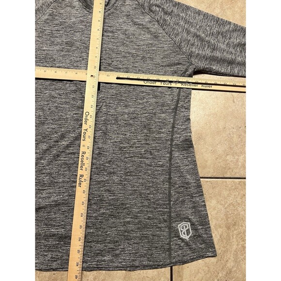 Born Primitive Shirt Mens XXL Grey 1/4 Zip Stretch Athleisure Pullover Casual - Picture 4 of 5